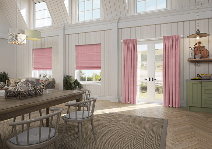 Quay Stripes, Dusky Pink - Twist&Fit Roman Blind - Image 6